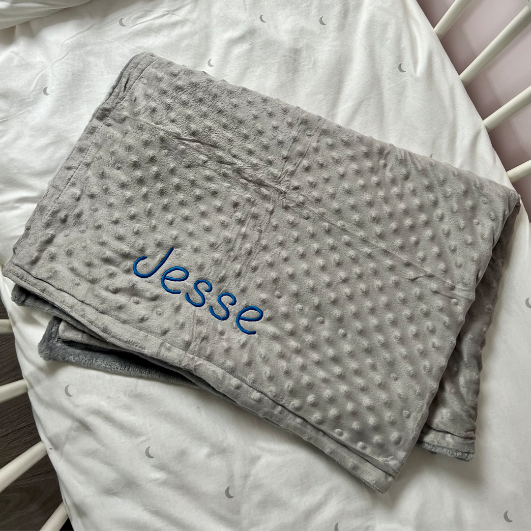 Embroidered baby blanket with name