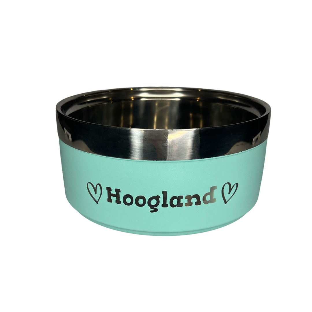 Personalized Stainless Steel Dog Food and Water Bowl