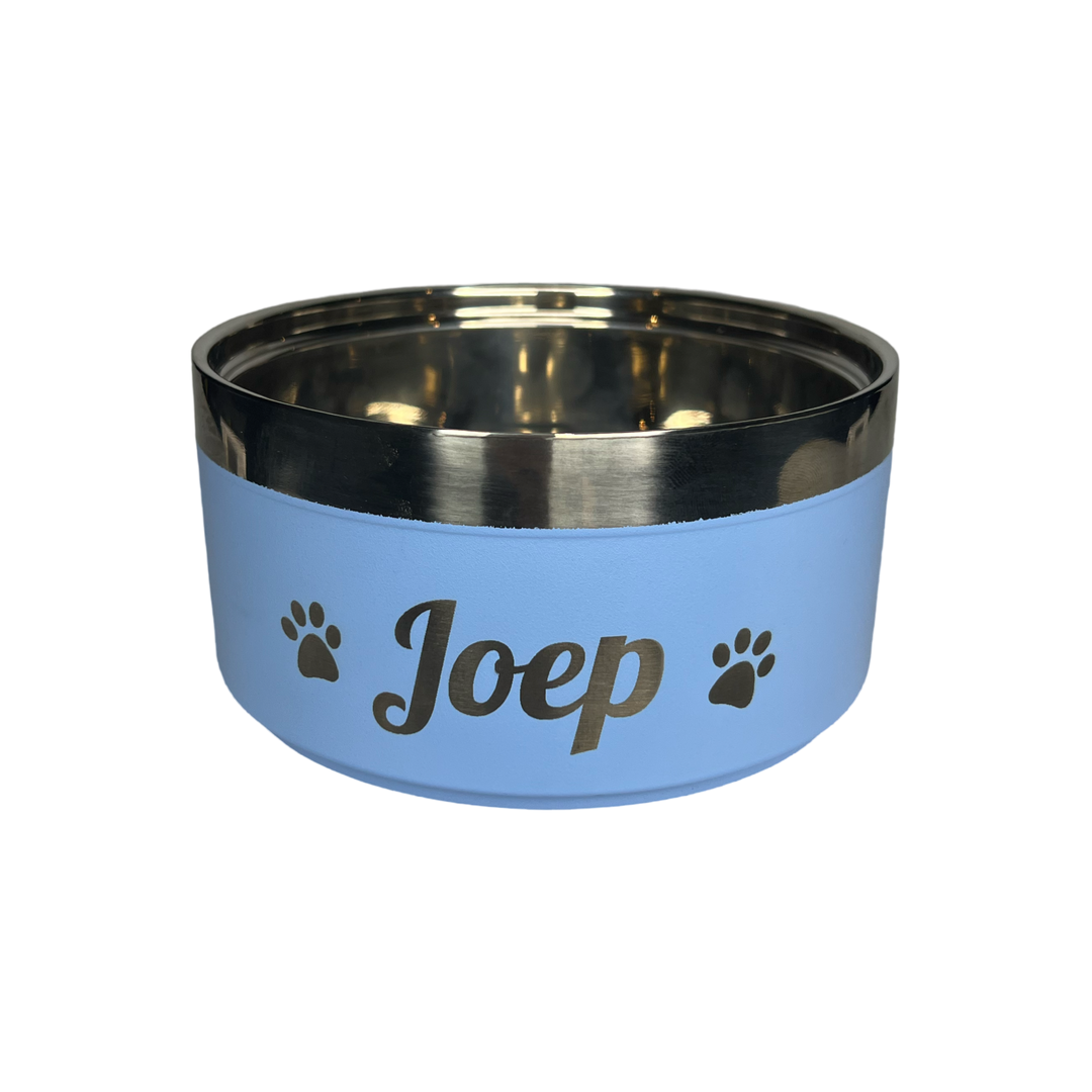 Personalized Stainless Steel Dog Food and Water Bowl