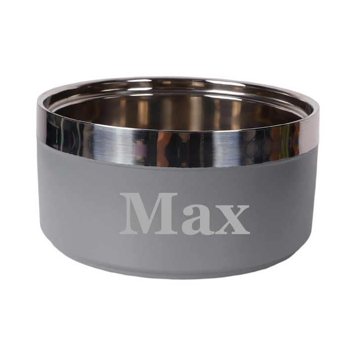 Personalized Stainless Steel Dog Food and Water Bowl