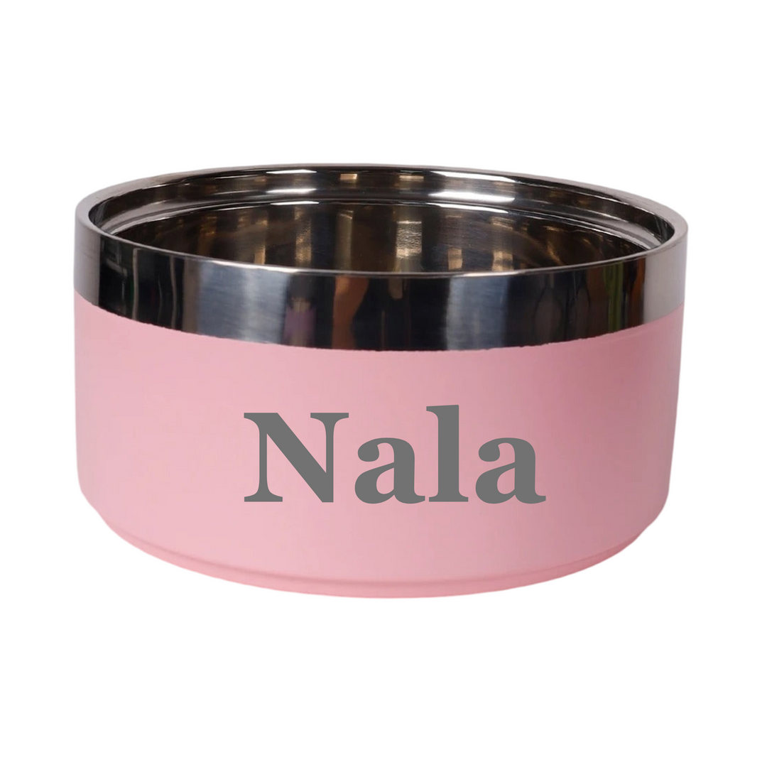 Personalized Stainless Steel Dog Food and Water Bowl